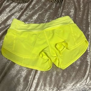 Neon yellow Lululemon Shorts